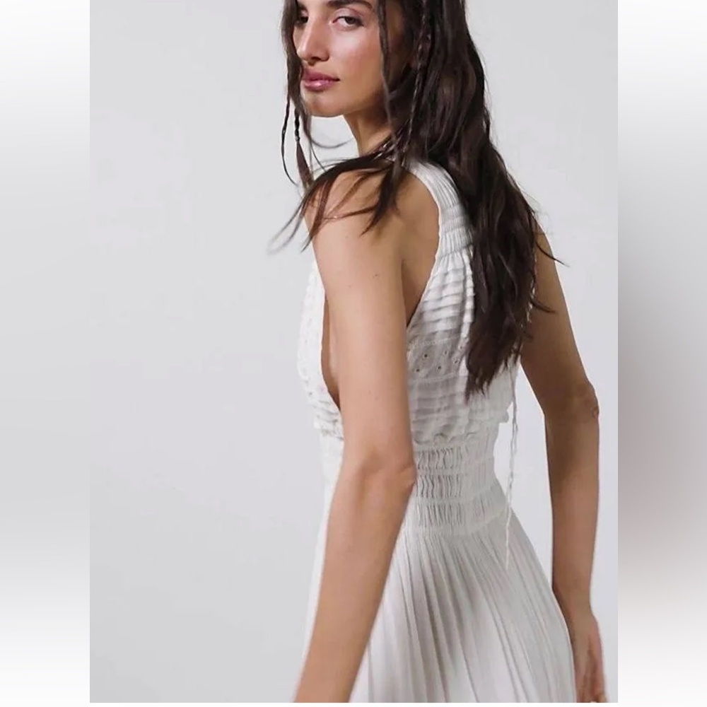 Free People Alessia Maxi Dress size Medium M white Lace white boho - Picture 4 of 5